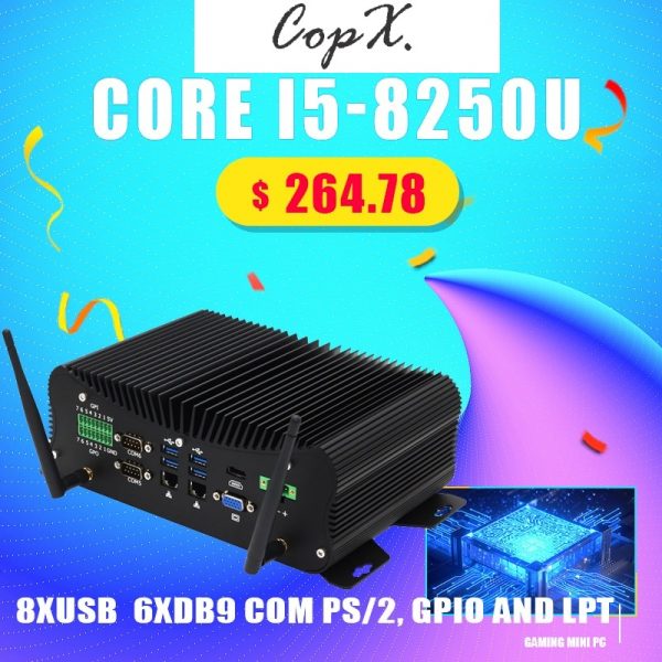 2019 Plus Récent 8e Génération Core I5 8250u CPU Mini PC Industriel Avec  Interface GPIO Prise En Charge 2 RS232 RS422 RS485 COM Port Linux ITX  Ordinateur Du 376,15 €